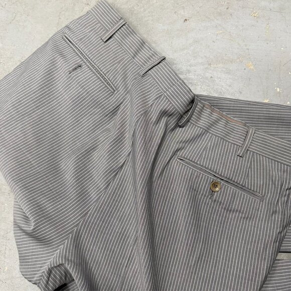 Pal Zileri Suit LAB Grey Striped 2pc Slim Fit Made in Italy Wool 42 R 34x30 - Picture 13 of 13